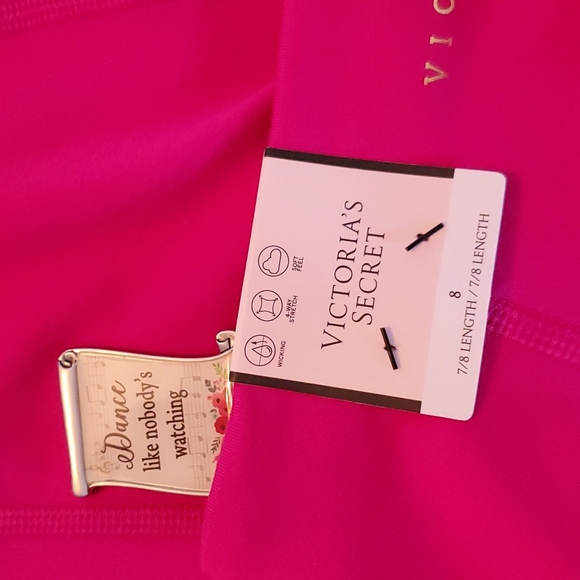 Victoria's Secret Leggings, Size 8, Wicked Rose - Picture 8 of 10